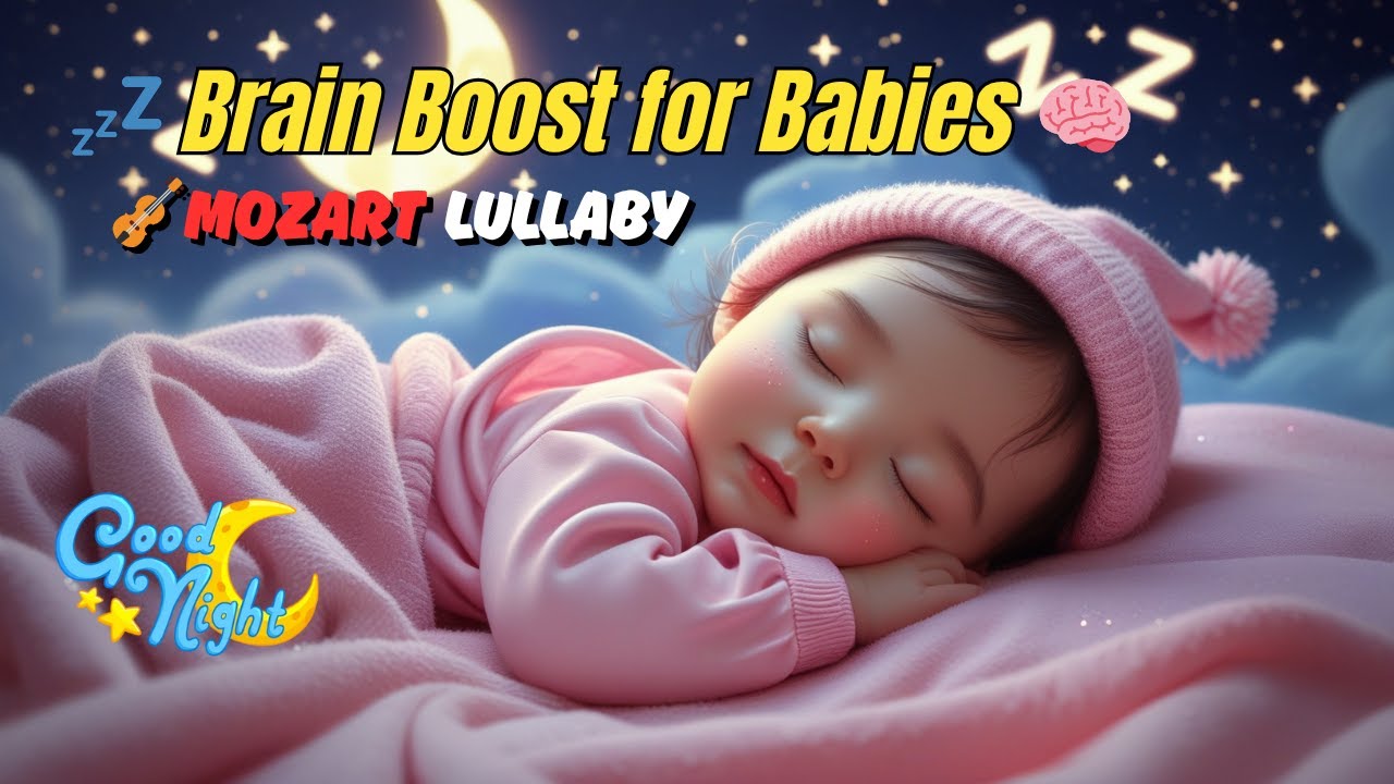 Mozart Lullaby 🧠 Brain Boost for Babies | Sleep Fast in 5 Minutes 🎵 img
